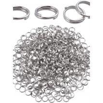 200pcs 5/6/8/10/12/14mm Double Loops Jump Rings Gunblack/Gold/Silver/Rhodium Plated Link Loops for DIY Jewelry Connector Making