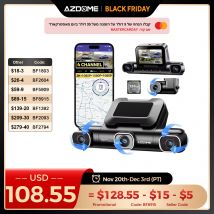 AZDOME M660 Car DVR 4 Channel 360° Dash Cam Front Rear Inside 128G EMMC WIFI GPS Dash Camera for Cars 2.5K+1K+1K+1K Parking Mode