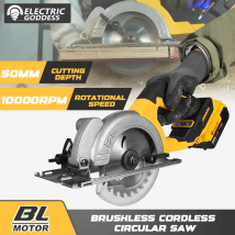 Sierra circular eléctrica sin escobillas Electric Goddess de 5 pulgadas ﻿ Para batería Dewalt 20V ﻿ Herramienta eléctrica de sierra de carpintería de mano inalámbrica de 1000 W ﻿