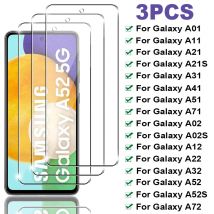 3PCS Vetro Temperato Per Samsung Galaxy A52 A72 A02S A12 A22 A32 5G Protezione Dello Schermo Per Samsung A51 A41 A31 A21 A21S A11 A01 A71