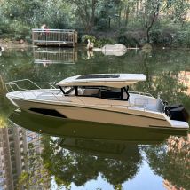 RC Ships 71cm Single Outboard Motor Luxury Yacht Remote Control Boat  3D Printing Molding RC Schiffe Model RTR Ship Toy Boy Gift