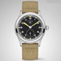 Klasik Retro Arrow Pilot Watch Erkek Erkek İKINCI DÜNYA SAVAŞı 12 Mekanik Satchel Manuel El Rüzgar