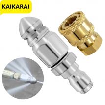 Abflussreinigungsdüsenkopf Hochdruckreiniger-Anschluss für Kanalisation Düsen Edelstahl 1/4 Zoll Schnellanschluss Hochdruckreiniger