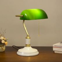 Bank Tisch lampe europäischen Stil Glas lampe Retro Büro Schreibtisch lampe weiß Wohnzimmer Schlafzimmer dekorative Nachttisch lampe