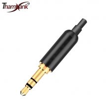 10pcs Stereo 3.5mm Connectors with Protecting Tail Gold Plated 3 Poles Plug 3.5mm Jack Male Connector Earphone Jack DIY