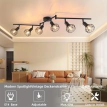 ‌ Lampadario a LED in alluminio regolabile a 4 e 6 bracci, plafoniera moderna ultra sottile per soggiorno, sala da pranzo, corridoio interno