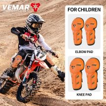 VEMAR Kind Motorrad Anti-Fall Motocross Ellenbogen Knie Pads Kinder Motorrad Off-Road Dirt Bike Kinder Ellenbogen Schutz Knie brace
