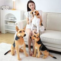 Cartoon Echte Hunde Plüsch Spielzeug Stehenden Collie Spot Hund Gefüllte Weiche Simulation Tier Puppen für Kinder Jungen Geschenke