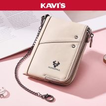 Kurze Geldbörsen aus 100 % echtem Leder für Damen, luxuriöse Designer-Geldbörse, RFID-Geldklammer, Kartenhalter, kurz
