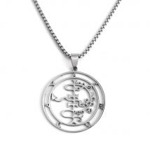 2024 Fashion Sigeal Sigil De Lucifer Stainless Steel Satan Necklace Asmoday Lazer Key Baphomet Stamp Jewelry N7118S03