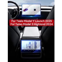 Tempered Glass Film Screen Protector for Tesla Model Y Launch 2025 Model 3 Highland 2024 Rear Row Center Control Touch