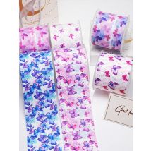 DIY Butterfly Printed Grosgrain Ribbon For Craft Supplies Sewing Accessories 5 Yards, Planar Resins Mold 10 Pieces. 53561