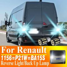 2pcs P21W LED Reverse Light Back Up Lamp 1156 BA15S Bulb For Renault Master Thalia Trafic Laguna Kaptur 19 MK2 Espace Alaskan