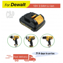 C&P Per Dewalt 12V Batteria Spille 2.0AH Li-Ion Sostituire Le Batterie DCB120 DCB121 DCB123 DCB125 DCB127 DCB20-XE