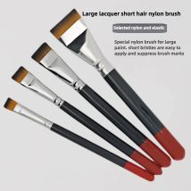 L'arte della lacca specifica pennello in nylon a pelo corto lacca grande pennello per lacca strumenti per pittura a olio materiali artistici piccola penna piatta