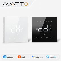 AVATTO WiFi Inteligentny Termostat, Regulator Temperatury do Elektrycznego Ogrzewania, Kociołków Wodnych i Gazowych, Współpracuje z Tuya, Google Home, Alexa, Alice
