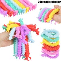 6-24 pezzi divertente unicorno tirare verme corda elastica corda TPR bambini festa di compleanno favori regalo bambini antistress agitarsi giocattoli