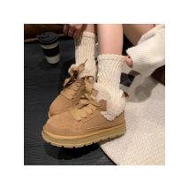 Platform Snow Boots Women 2025 Winter Fur Warm Ankle Boots Thicken Non-slip Fashion Cotton Shoes Ladies Suede Boots Botas Mujer