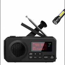 DAB/DAB+/FM Digital Radio with 5000mAh power bank Solar Emergency SOS Radio with  hand crank recharge  lamp and Torch for camp