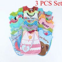 3-teiliges Cartoon-Baby-Lätzchen, wasserdicht, für Neugeborene, Bandanas, Füttern, Baby-Spucktücher, Mädchen und Jungen, Speicheltuch, bedruckte Schürze