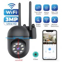 3MP Schwenk-/Neige-WLAN-Kamera Smart Home Farbnachtsicht-Überwachungskamera Innenüberwachungskamera Bewegungserkennung