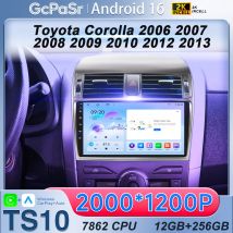 Android16 9"Car Radio For Toyota Corolla 2006 2007 2008 2009 2010 2012 2013 2 din Carplay Multimedia Video Player Navi Head Unit