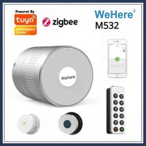 Tuya Wehere App M532 Serratura intelligente Motore più forte TUYA Zigbee Smart Lock Impronta digitale Serratura elettronica Uso Cilindro originale