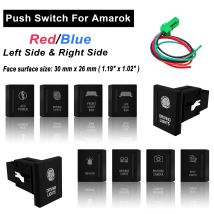 12V Druckschalter Rot/Gelb/Blau Led-Licht EIN AUS Für VW Volkswagen Amarok Auto Ersatzteile Passt Linke Seite und Rechte Seite