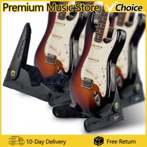 GUITTO GGS-02 Gitarrenständer, Gitarrenteile und Zubehör, universeller klappbarer Stativhalter, A-Rahmen, Musikregal, tragbarer Halter