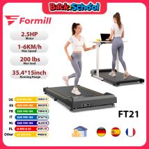 Formill-Cinta de caminar plana FT21, Motor de 2.5HP, velocidad de 1-6 km/h, absorción de impactos antideslizante, Mini cinta de correr para el hogar y la Oficina