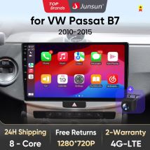 Junsun V1 AI Voce Wireless CarPlay Android Auto Radio per VW Passat B6 B7 CC 2010 - 2015 4G Auto