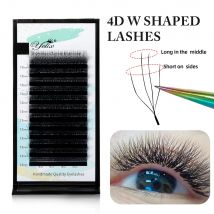 Yelix verbesserte 4d w Wimpern bionic Natur w geformte Wimpern verlängerung d Curl 8-12mm Mix Volumen Lüfter Wimpern vorgefertigten Volumen Lüfter