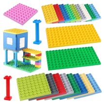 Blocchi di costruzione di grandi dimensioni Piastra di base a doppia faccia Compatibile con mattoni di grandi dimensioni Giocattoli creativi educativi in plastica per bambini Regalo per bambini