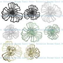 652F Elegant Metal Floral Wall Hanging with Double Layer Flower Sign for Modern Home Aesthetic for Art Lover House Wife