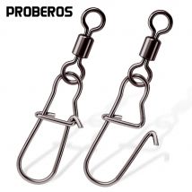PROBEROS 30 Stück robuster, drehbarer Köderverbinder mit Kugellager, stark und langlebig, Angelhakenköder für den verbesserten Angelfucks