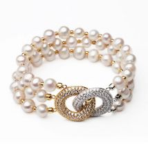 Hochzeits-Süßwasserperlen-Armband für Frauen, echte natürliche Perlenarmbänder, bestes Geschenk, Geburtstag, Top-Qualität
