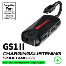 K32C GS1 Chicken Game Phone Soundkarte 3-in-1 Handy-Game-Soundkarte mit Ladegerät-Adapter Typ-C auf 3,5 mm schnell