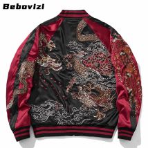 Hohe Qualität YOKOSUKA Chinesischen Stil Drachen Gestickte Jacke Japanische Männer Frauen Paar Junge Baseball Streetwear Harajuku Tops
