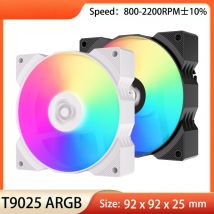 T9025 92x92x25mm ARGB&PWM Fan, Computer Chassis  CPU Cooling fan, Speed 800-2200rpm, 5V/3Pin ARGB Hydraulic Bearings Ventilator