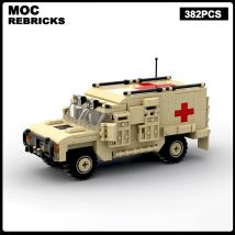 WW2 Militär Krankenwagen MOC Baustein Militär Lkw Und Mehrzweck Fahrzeug Montage Modell Ziegel Spielzeug Kinder Weihnachten