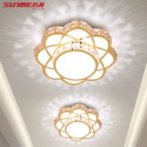 SUNMEIYI moderna lampada da soffitto in cristallo a Led fiore oro cucina plafoniere corridoio corridoio scale Plafonnier Lustre apparecchio