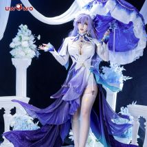 UWOWO Cantarella Cosplay Game Wuthering Waves Cantarella Jellyfish Cosplay-Kostüm mit Regenschirmüberzug, Halloween-Kostüm