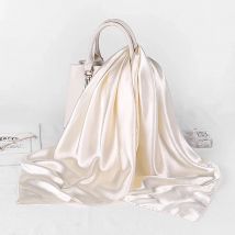 Mode Hijab Schals Für Frauen Seide Satin Haar Schal Weibliche Solide Farben Kopftuch 90*90 cm Platz Schals Neck schals Für Damen