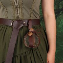 3-teiliges Set Alchemist Pu Ledergürtel Steampunk Zaubertrank Glasflasche Abdeckung Cosplay Kostüm Zubehör Unisex