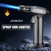 JOBON1300 ℃   Winddichtes Blaue-Flammen-Pistolenfeuerzeug mit Einknopf-Fixierflamme 360° °   Umgekehrtes Zündwerkzeug aus Metall