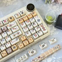MAO Sushi Kitty keycap 142/145 tasti/Set Dye-Sub Anime Cute Keycaps per Mx Switch tastiera meccanica 6.25U 7U PBT Keycaps