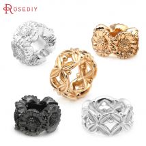 Messing großes Loch Sonnenblume Spacer Perlen Armbänder Perlen hohe Qualität DIY Schmuck Zubehör Herstellung Rosediy offiziell-Website