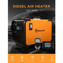 12V/24V Heater For Car 8KW Diesel Air Heater With Silencers LCD Switch & Remote For Car Trailer Truck Diesel Parking Heater