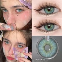 Funsachy 2 stücke farbige Kontaktlinsen für Augen natürliche Pupillen grün blau Kontaktlinsen Schönheits kosmetik hochwertige Linse jährlich