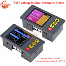 TS457 DC5V Spannung Interner Widerstandstester 5 Sätze Voltmeter Messung Aufnahme 4-Draht Batterietester mit Kelvin Clip